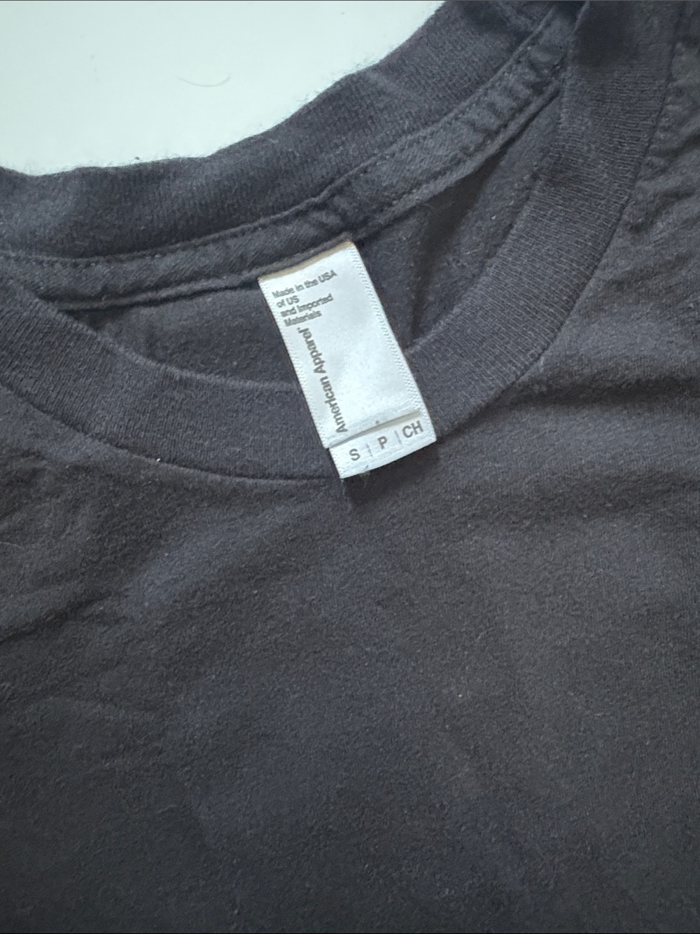 American Apparel Black Short Sleeve Crewneck Tee